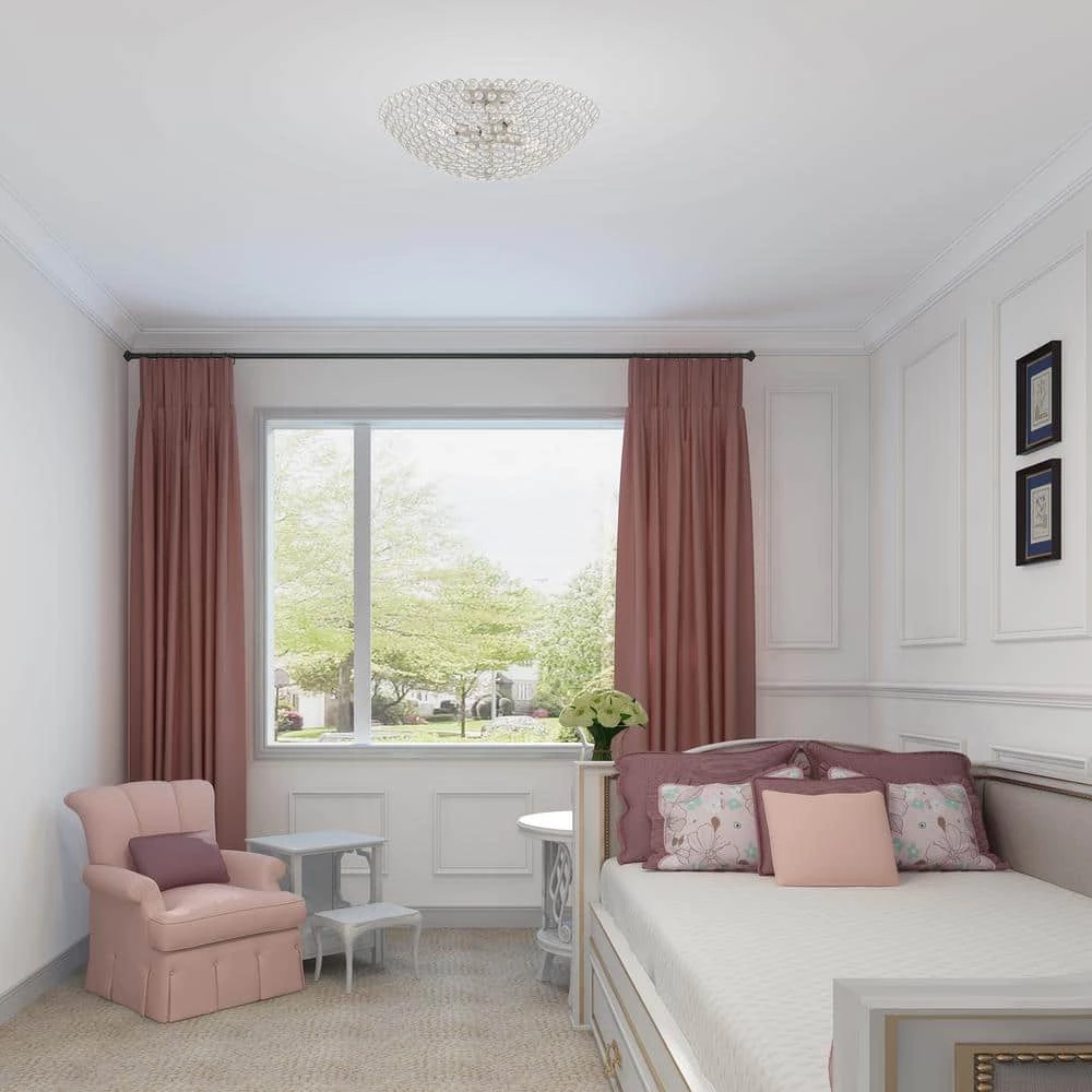 Cassandra 4 Light Brushed Nickel Semi Flush Mount by Livex Lighting 5 Cassandra 4 Light Brushed Nickel Semi Flush Mount by Livex Lighting - Image 5