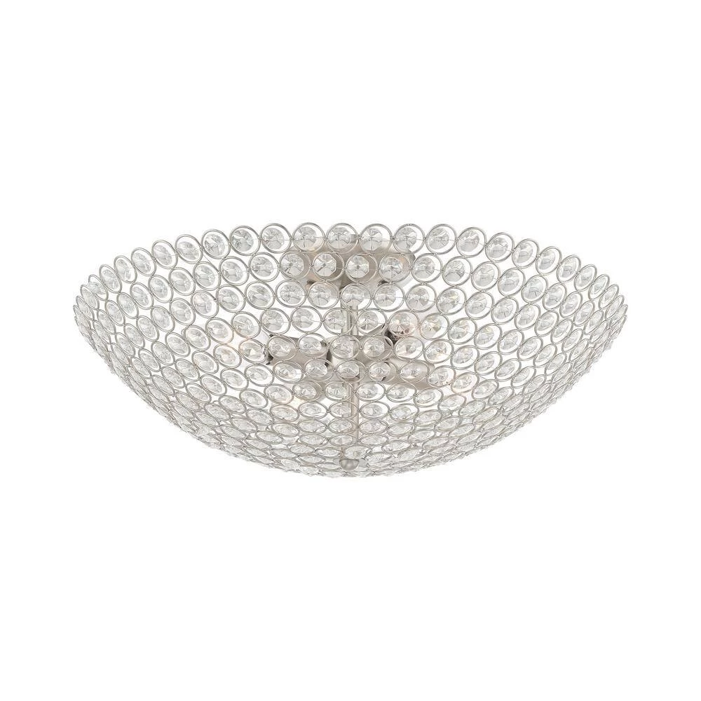 Cassandra 4 Light Brushed Nickel Semi Flush Mount by Livex Lighting 10 Cassandra 4 Light Brushed Nickel Semi Flush Mount by Livex Lighting - Image 10