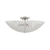 Cassandra 4 Light Brushed Nickel Semi Flush Mount by Livex Lighting