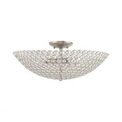 Cassandra 4 Light Brushed Nickel Semi Flush Mount by Livex Lighting 19 Cassandra 4 Light Brushed Nickel Semi Flush Mount by Livex Lighting -Livex Lighting shop brushed nickel livex lighting flush mount lights 40447 91 c3 1000
