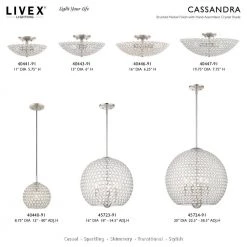 Cassandra 4 Light Brushed Nickel Semi Flush Mount by Livex Lighting 22 Cassandra 4 Light Brushed Nickel Semi Flush Mount by Livex Lighting -Livex Lighting shop brushed nickel livex lighting flush mount lights 40447 91 d4 1000