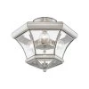 Providence 3-Light Ceiling Brushed Nickel Incandescent Semi Flush Mount by Livex Lighting