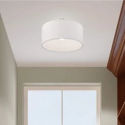 Clark 1 Light Brushed Nickel Semi Flush Mount by Livex Lighting -Livex Lighting shop brushed nickel livex lighting flush mount lights 41097 91 a0 1000