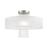 Alexis 1 Light Brushed Nickel Semi Flush Mount by Livex Lighting