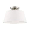 Belclaire 1 Light Brushed Nickel Semi Flush Mount by Livex Lighting