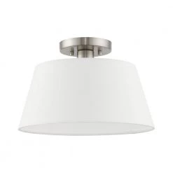 Belclaire 1 Light Brushed Nickel Semi Flush Mount by Livex Lighting 18 Belclaire 1 Light Brushed Nickel Semi Flush Mount by Livex Lighting -Livex Lighting shop brushed nickel livex lighting flush mount lights 41312 91 c3 1000