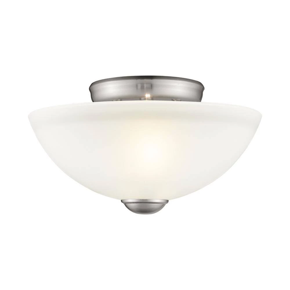 Somerset 2 Light Brushed Nickel Flush Mount by Livex Lighting 7 Somerset 2 Light Brushed Nickel Flush Mount by Livex Lighting - Image 7