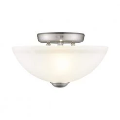Somerset 2 Light Brushed Nickel Flush Mount by Livex Lighting