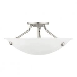 Oasis 3 Light Brushed Nickel Flush Mount by Livex Lighting -Livex Lighting shop brushed nickel livex lighting flush mount lights 4273 91 c3 1000