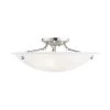 Oasis 3 Light Brushed Nickel Flush Mount by Livex Lighting