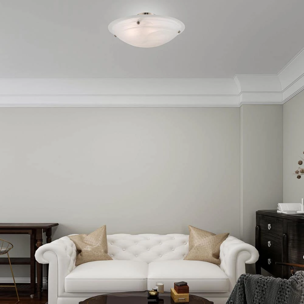 Oasis 4 Light Brushed Nickel Flush Mount by Livex Lighting 3 Oasis 4 Light Brushed Nickel Flush Mount by Livex Lighting - Image 3