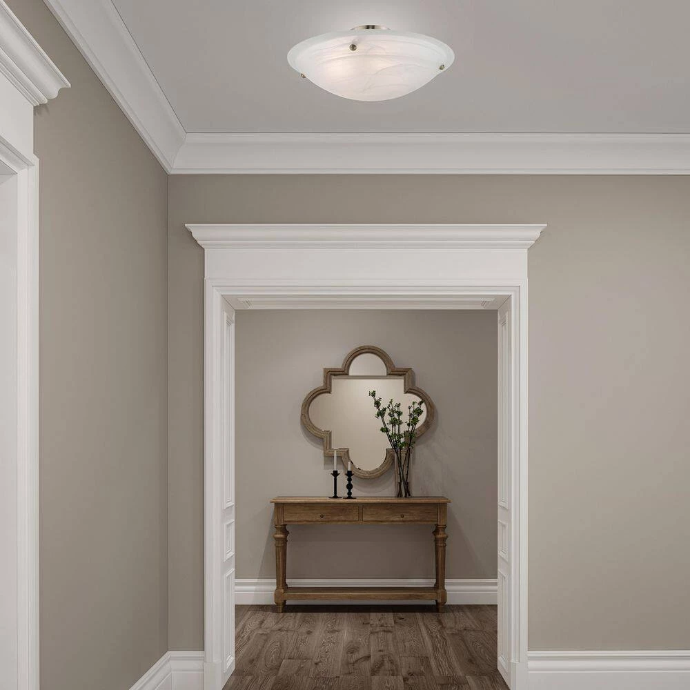 Oasis 4 Light Brushed Nickel Flush Mount by Livex Lighting 4 Oasis 4 Light Brushed Nickel Flush Mount by Livex Lighting - Image 4