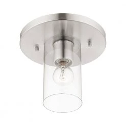Zurich 1 Light Brushed Nickel Flush Mount by Livex Lighting -Livex Lighting shop brushed nickel livex lighting flush mount lights 45471 91 44 1000