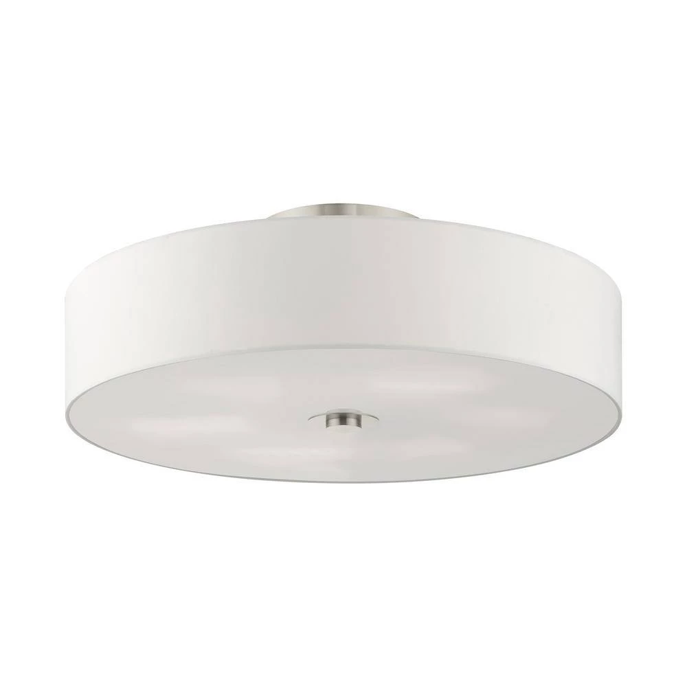 Meridian 6 Light Brushed Nickel Semi Flush Mount by Livex Lighting 7 Meridian 6 Light Brushed Nickel Semi Flush Mount by Livex Lighting - Image 7