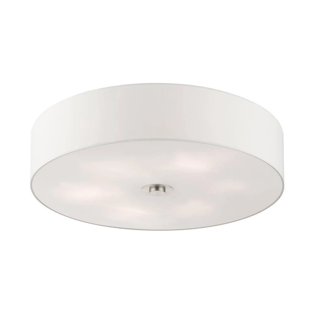 Meridian 6 Light Brushed Nickel Semi Flush Mount by Livex Lighting 8 Meridian 6 Light Brushed Nickel Semi Flush Mount by Livex Lighting - Image 8