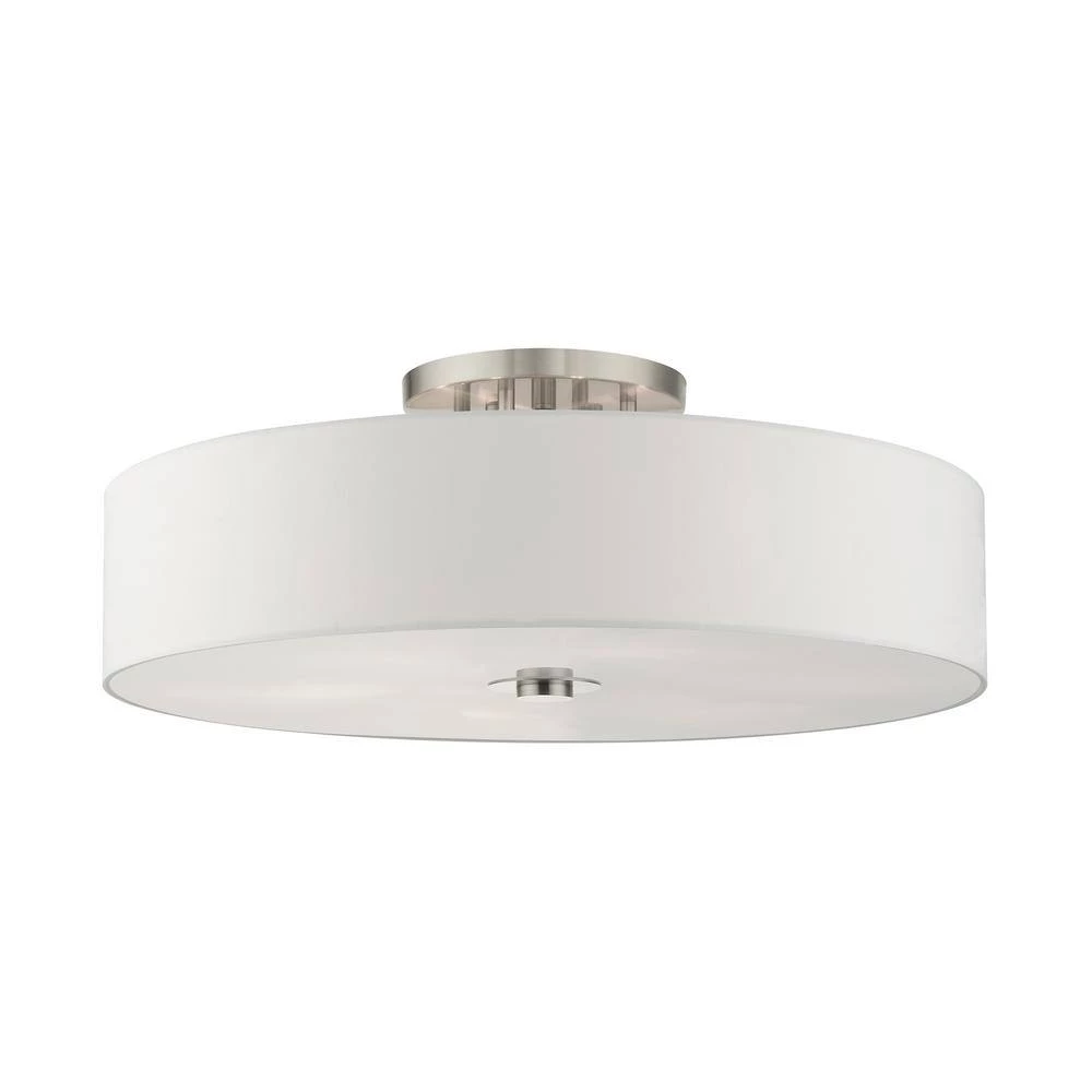 Meridian 6 Light Brushed Nickel Semi Flush Mount by Livex Lighting 6 Meridian 6 Light Brushed Nickel Semi Flush Mount by Livex Lighting - Image 6