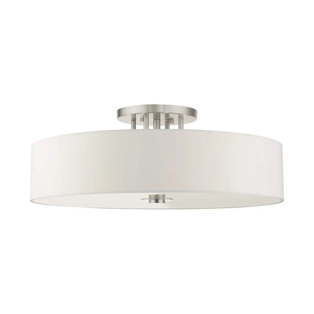 Meridian 6 Light Brushed Nickel Semi Flush Mount by Livex Lighting 1 Meridian 6 Light Brushed Nickel Semi Flush Mount by Livex Lighting