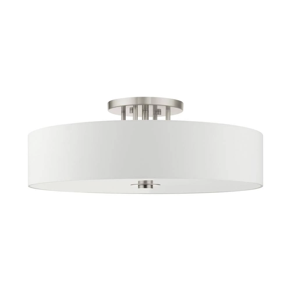 Meridian 6 Light Brushed Nickel Semi Flush Mount by Livex Lighting 5 Meridian 6 Light Brushed Nickel Semi Flush Mount by Livex Lighting - Image 5