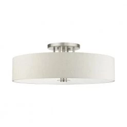 Meridian 6 Light Brushed Nickel Semi Flush Mount by Livex Lighting -Livex Lighting shop brushed nickel livex lighting flush mount lights 45848 91 c3 1000