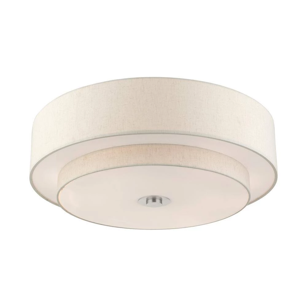 Meridian 6 Light Brushed Nickel Semi Flush Mount by Livex Lighting 7 Meridian 6 Light Brushed Nickel Semi Flush Mount by Livex Lighting - Image 7
