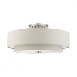 Meridian 6 Light Brushed Nickel Semi Flush Mount by Livex Lighting 15 Meridian 6 Light Brushed Nickel Semi Flush Mount by Livex Lighting -Livex Lighting shop brushed nickel livex lighting flush mount lights 45849 91 c3 1000