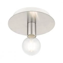 Hillview 1 Light Brushed Nickel Flush Mount by Livex Lighting -Livex Lighting shop brushed nickel livex lighting flush mount lights 45871 91 44 1000