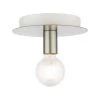 Hillview 1 Light Brushed Nickel Flush Mount by Livex Lighting
