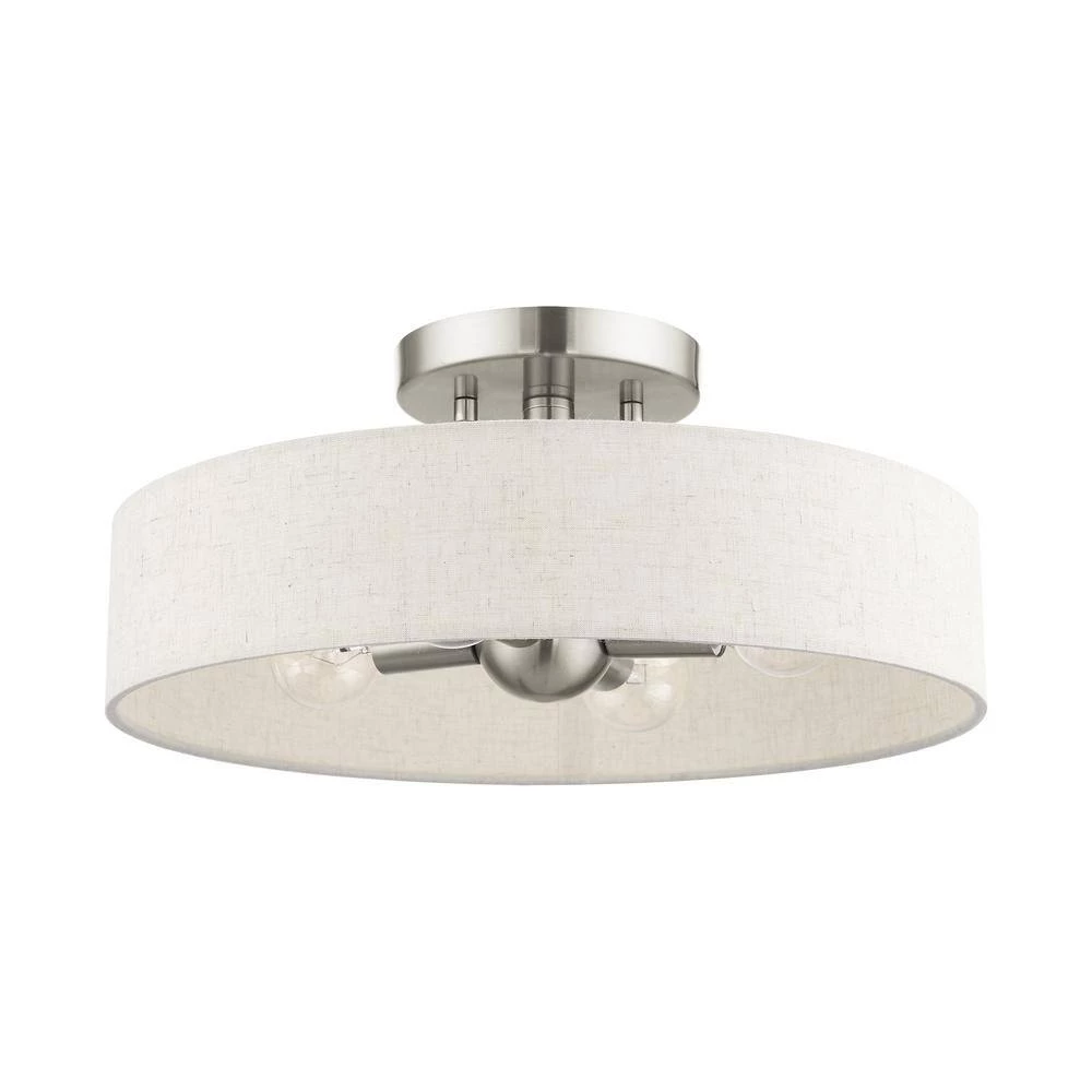 Venlo 4 Light Brushed Nickel Semi Flush Mount by Livex Lighting 7 Venlo 4 Light Brushed Nickel Semi Flush Mount by Livex Lighting - Image 7