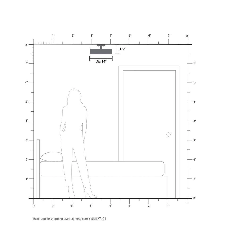 Venlo 4 Light Brushed Nickel Semi Flush Mount by Livex Lighting 5 Venlo 4 Light Brushed Nickel Semi Flush Mount by Livex Lighting - Image 5