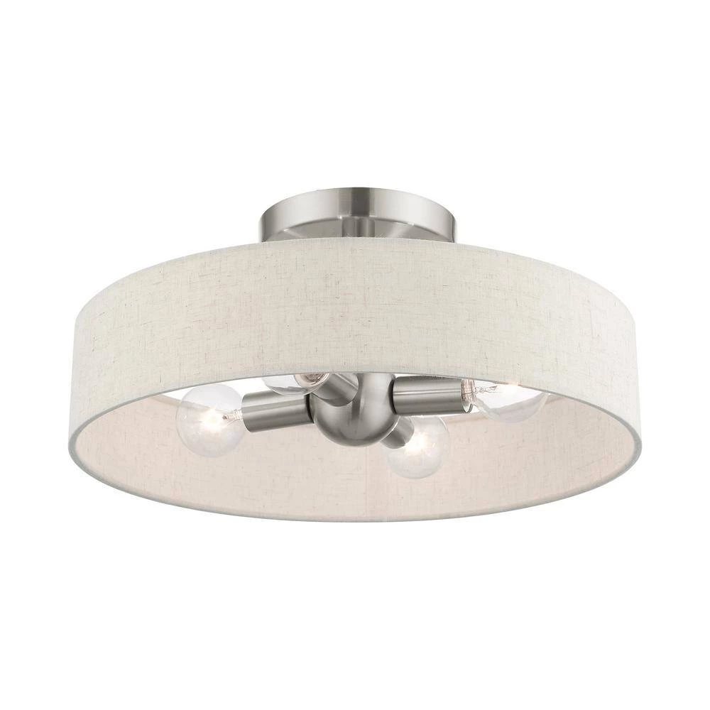 Venlo 4 Light Brushed Nickel Semi Flush Mount by Livex Lighting 6 Venlo 4 Light Brushed Nickel Semi Flush Mount by Livex Lighting - Image 6