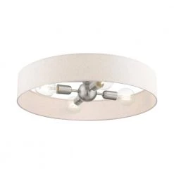 Venlo 4 Light Brushed Nickel Semi Flush Mount by Livex Lighting -Livex Lighting shop brushed nickel livex lighting flush mount lights 46038 91 1f 1000