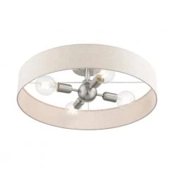 Venlo 4 Light Brushed Nickel Semi Flush Mount by Livex Lighting -Livex Lighting shop brushed nickel livex lighting flush mount lights 46038 91 44 1000