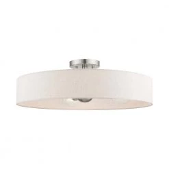 Venlo 4 Light Brushed Nickel Semi Flush Mount by Livex Lighting -Livex Lighting shop brushed nickel livex lighting flush mount lights 46038 91 4f 1000