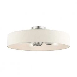 Venlo 4 Light Brushed Nickel Semi Flush Mount by Livex Lighting