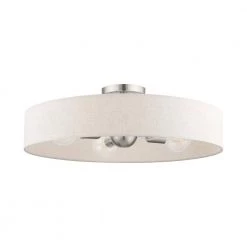 Venlo 4 Light Brushed Nickel Semi Flush Mount by Livex Lighting -Livex Lighting shop brushed nickel livex lighting flush mount lights 46038 91 c3 1000