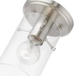 Munich 5 in. 1-Light Brushed Nickel Semi-Flush Mount with Clear Glass by Livex Lighting 18 Munich 5 in. 1-Light Brushed Nickel Semi-Flush Mount with Clear Glass by Livex Lighting -Livex Lighting shop brushed nickel livex lighting flush mount lights 46150 91 44 1000