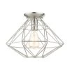 Geometric 1 Light Brushed Nickel Flush Mount by Livex Lighting