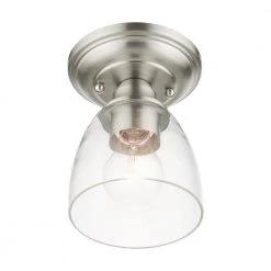 Montgomery 1 Light Brushed Nickel Flush Mount by Livex Lighting -Livex Lighting shop brushed nickel livex lighting flush mount lights 46331 91 44 1000