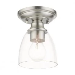 Montgomery 1 Light Brushed Nickel Flush Mount by Livex Lighting -Livex Lighting shop brushed nickel livex lighting flush mount lights 46331 91 4f 1000
