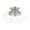 Montgomery 3 Light Brushed Nickel Flush Mount by Livex Lighting