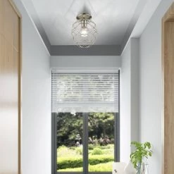 Geometrix 1 Light Brushed Nickel Flush Mount by Livex Lighting -Livex Lighting shop brushed nickel livex lighting flush mount lights 46598 91 1d 1000