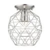 Geometrix 1 Light Brushed Nickel Flush Mount by Livex Lighting