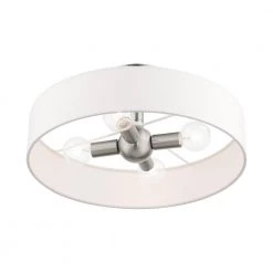Venlo 4 Light Brushed Nickel Semi Flush Mount by Livex Lighting -Livex Lighting shop brushed nickel livex lighting flush mount lights 46927 91 1f 1000