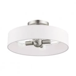 Venlo 4 Light Brushed Nickel Semi Flush Mount by Livex Lighting -Livex Lighting shop brushed nickel livex lighting flush mount lights 46927 91 44 1000
