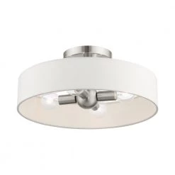 Venlo 4 Light Brushed Nickel Semi Flush Mount by Livex Lighting -Livex Lighting shop brushed nickel livex lighting flush mount lights 46927 91 4f 1000
