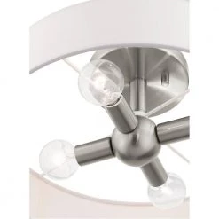 Venlo 4 Light Brushed Nickel Semi Flush Mount by Livex Lighting -Livex Lighting shop brushed nickel livex lighting flush mount lights 46927 91 fa 1000