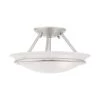 Newburgh 2 Light Brushed Nickel Semi Flush Mount by Livex Lighting
