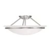 Providence 3-Light Ceiling Brushed Nickel Incandescent Semi-Flush Mount by Livex Lighting
