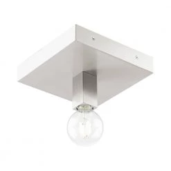 Solna 1 Light Brushed Nickel Flush Mount by Livex Lighting 19 Solna 1 Light Brushed Nickel Flush Mount by Livex Lighting -Livex Lighting shop brushed nickel livex lighting flush mount lights 49210 91 4f 1000