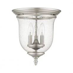 Legacy 3 Light Brushed Nickel Flush Mount by Livex Lighting -Livex Lighting shop brushed nickel livex lighting flush mount lights 5024 91 c3 1000